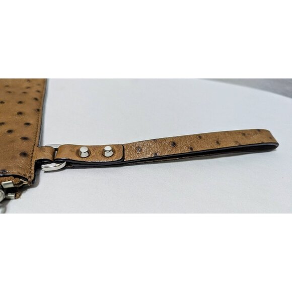 FINAL PRICE DROP Michael Kors Harlow Ostrich Emboss Leather Clutch Wristlet - Picture 8 of 12
